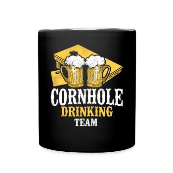 Joueur de sac de haricots de l’équipe Cornhole - Mug uni - noir - Devant