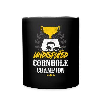 Cornhole Team Bean Bag Player - Full Colour Mug - black - Front