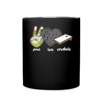 Cornhole Team Bean Bag Player - Tasse einfarbig - Schwarz - Vorne