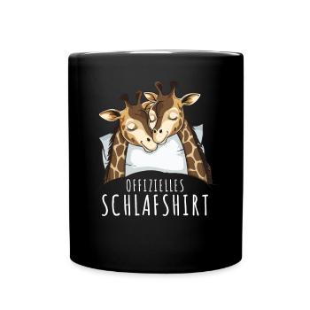 Giraffe Nightgown Official Giraffe Sleep Shirt - Full Colour Mug - black - Front