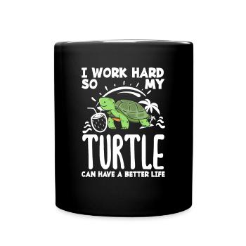 Tortue Tortue Mer Cadeau - Mug uni - noir - Devant