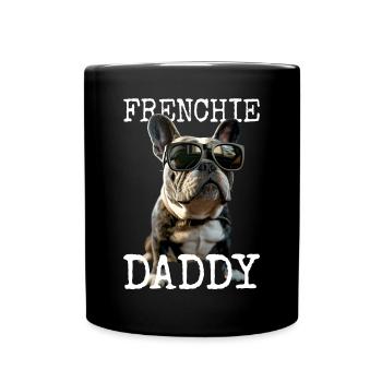 Frenchie Daddy Papa Fête des Pères Dogue Allemand - Mug uni - noir - Devant