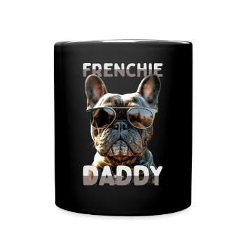 Frenchie Daddy Papa Fête des Pères Dogue Allemand - Mug uni - noir - Devant