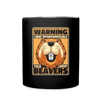 Peut parler spontanément des castors Eurasien - Mug uni - noir - Devant