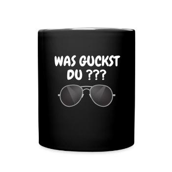 Que regardez-vous Lunettes de soleil amusantes - Mug uni - noir - Devant