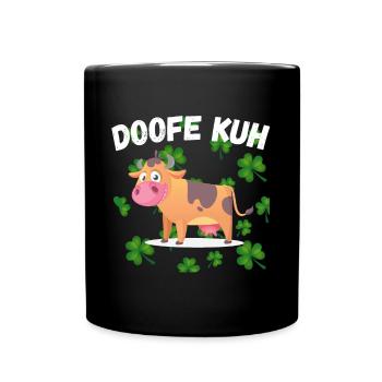 Drôle Dire Vache Stupide Amusant Dictons Humour - Mug uni - noir - Devant