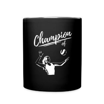 Champion Of Volleyball Player Women - Full Colour Mug - black - Front