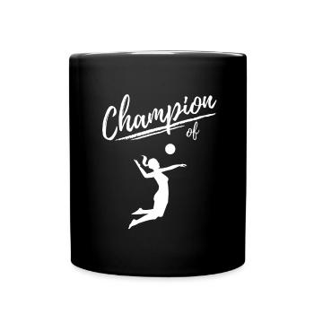 Championne de volleyball - Power Play féminin - Mug uni - noir - Devant