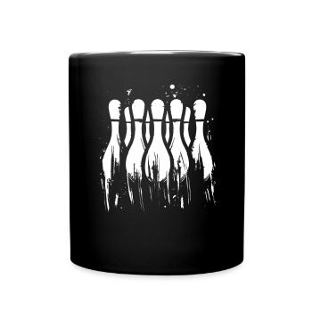 Graphiques de bowling - Mug uni - noir - Devant