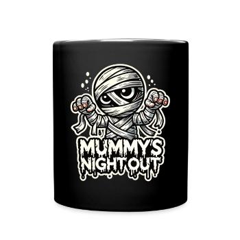Mummy's Night Out Halloween T-Shirt - Full Colour Mug - black - Front