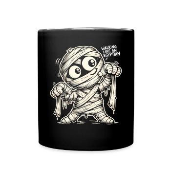 T-shirt momie drôle – Marcher comme un Égyptien - Mug uni - noir - Devant