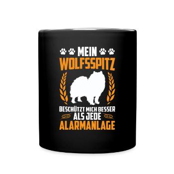 Wolfspitz is better than Alarm Keeshond - Full Colour Mug - black - Front
