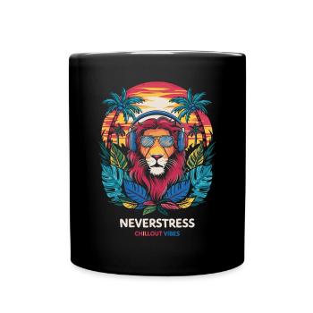 Lion Chillout Vibes Design décontracté et élégant - Mug uni - noir - Devant