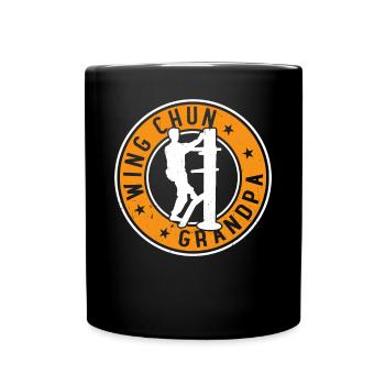 Wing Chun Grandpa Wing Chun Fighter - Full Colour Mug - black - Front