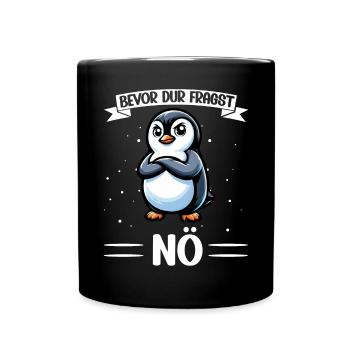 Before You Ask No Funny Penguin Saying - Full Colour Mug - black - Front