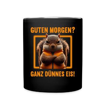 Bonjour très mince glace drôle d’écureuil - Mug uni - noir - Devant