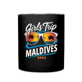 Voyage entre filles aux Maldives 2024 - Mug uni - noir - Devant