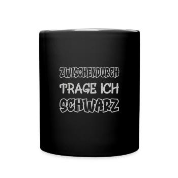 In between I wear black saying color - Full Colour Mug - black - Front