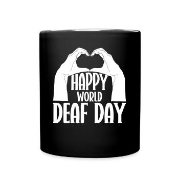 Professeur d’ASL Langue des signes américaine - Mug uni - noir - Devant