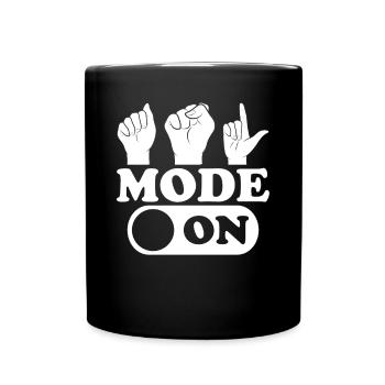Professeur d’ASL Langue des signes américaine - Mug uni - noir - Devant