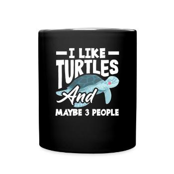 Tortue Tortue Mer Cadeau - Mug uni - noir - Devant