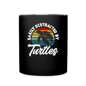 Tortue Tortue Mer Cadeau - Mug uni - noir - Devant
