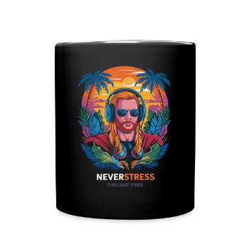 THOR Chillout Vibes Design Relaxed and Stylish - Full Colour Mug - black - Front
