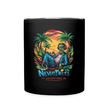 Zombi Chillout Vibes Design Relaxed and Stylish - Full Colour Mug - black - Front