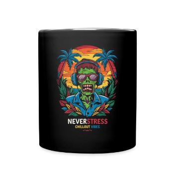 Zombi Chillout Vibes Design Relaxed and Stylish - Full Colour Mug - black - Front