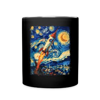 Fusée Astronomie Espace Fusée Spatiale Nuit Étoilée Ma - Mug uni - noir - Devant