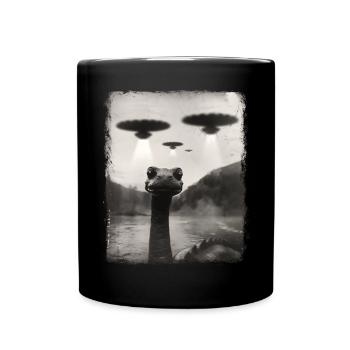 Loch Ness Monster Nessie UFO Alien Außerirdischer - Full Colour Mug - black - Front