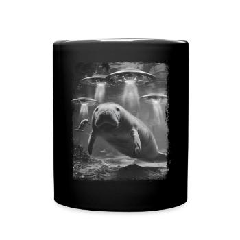 Manatee Floaty Potato UFO Alien Alien S - Full Colour Mug - black - Front