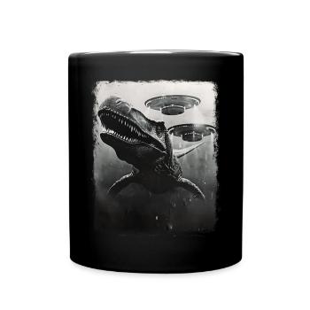 Mosasaure Dinosaure OVNI Alien Alien Se - Mug uni - noir - Devant