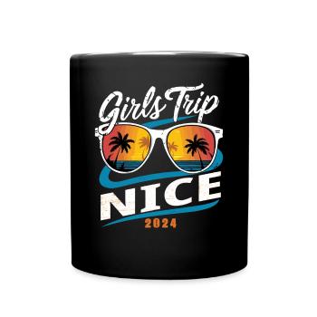 Voyage entre filles Nice 2024 - Mug uni - noir - Devant