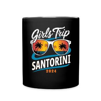 Girls Trip Santorini 2024 - Full Colour Mug - black - Front