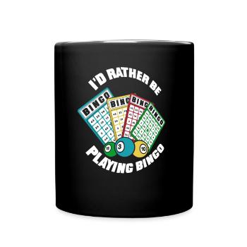 Je préfère jouer au bingo Professional Caller - Mug uni - noir - Devant