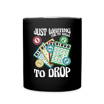 En attendant que mes boules tombent Caller Daubers Bingo - Mug uni - noir - Devant