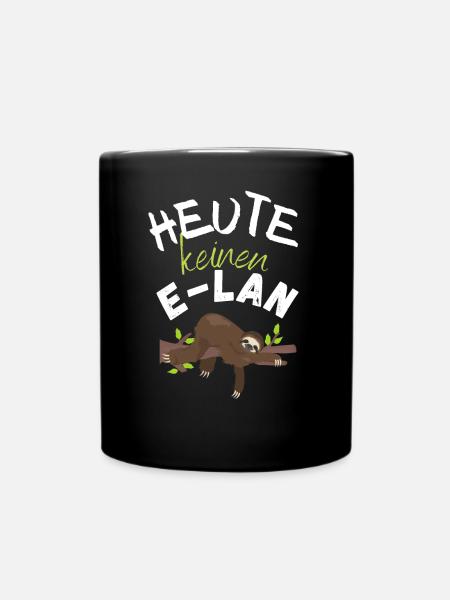 Heute Keinen Elan Faultier Lustig Witzig Chillig - Tasse einfarbig - Schwarz