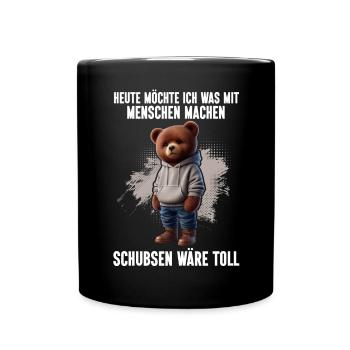 Today I want to do something with people Push - Full Colour Mug - black - Front