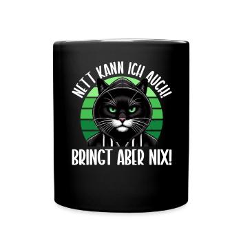 Je peux aussi être gentille ! Mais ça ne sert à rien ! Chat Drôle - Mug uni - noir - Devant