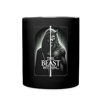 Wolf im Schatten T-Shirt - The Beast Within - Tasse einfarbig - Schwarz - Vorne