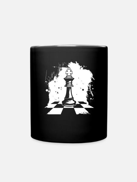 Chess Pieces Graphics - Full Colour Mug - black