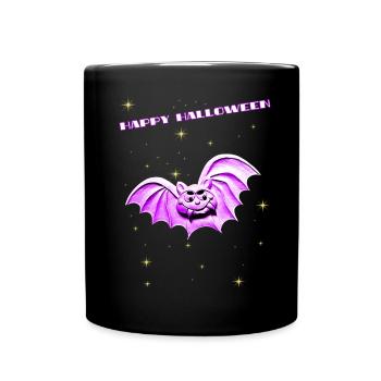 Chauve-souris pour Halloween - Mug uni - noir - Devant