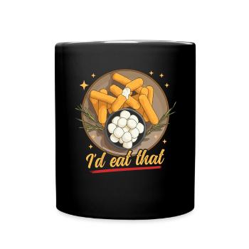 Mozzarella Sticks Cheese Lover Gift - Full Colour Mug - black - Front