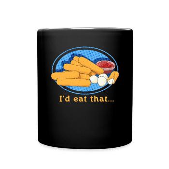 Mozzarella Sticks Käseliebhaber Geschenk - Tasse einfarbig - Schwarz - Vorne