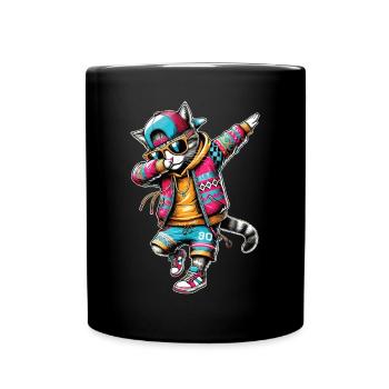 Chat dabbing intelligent de la rue - Mug uni - noir - Devant