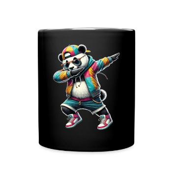 Dabbing Panda : Style urbain - Mug uni - noir - Devant