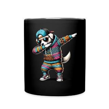 Dabbing Dog - Full Colour Mug - black - Front