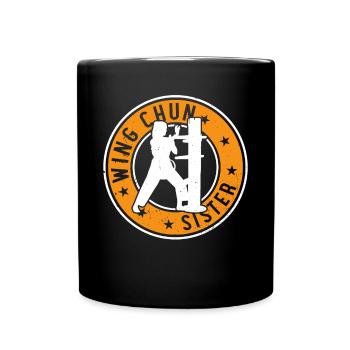 Wing Chun Sister Wing Chun Fighter - Full Colour Mug - black - Front