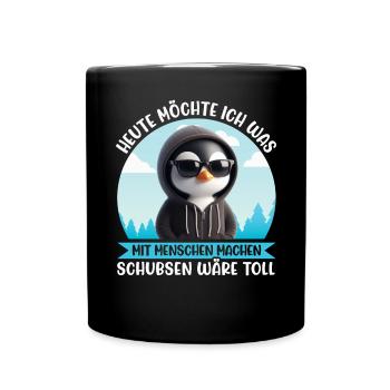 Today I want to do something with people Push - Full Colour Mug - black - Front